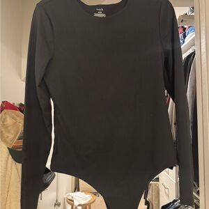 nuuds Classic Black Long Sleeve Bodysuit